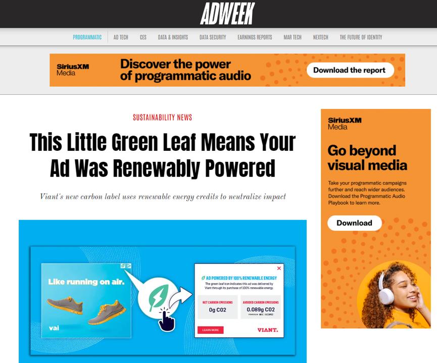 This Little Green Leaf Means Your Ad Was Renewably Powered