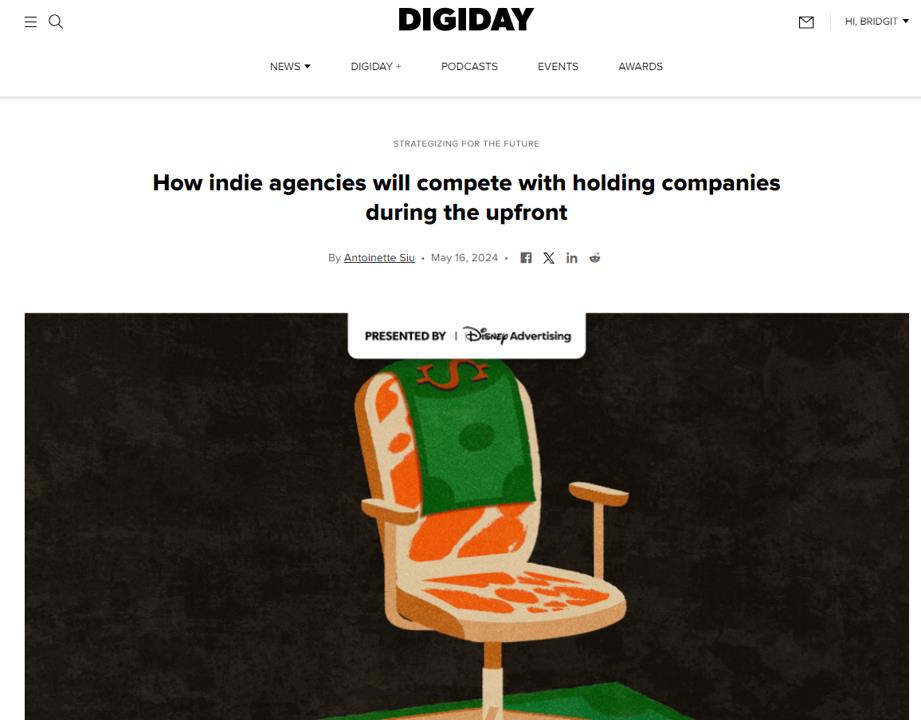 How indie agencies will compete with holding companies during the upfront - Digiday