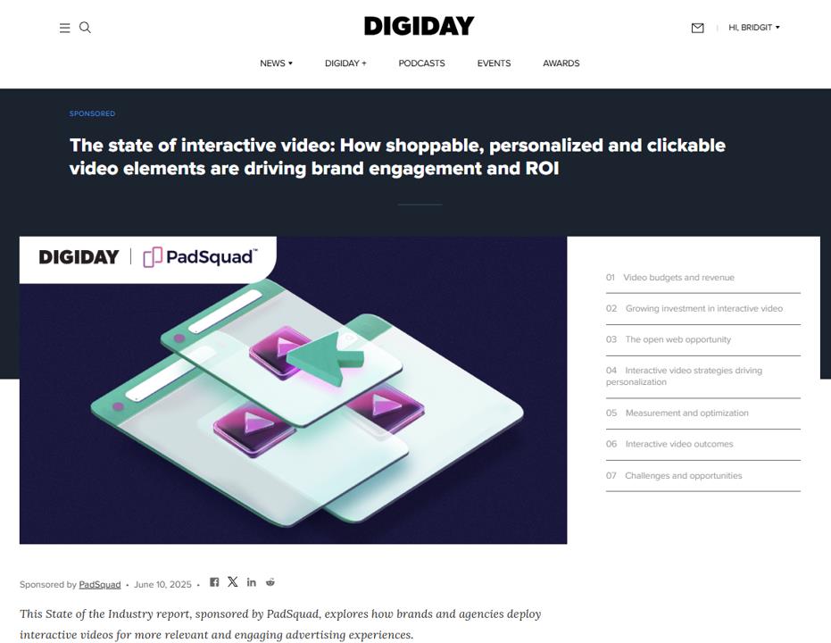 The state of interactive video: How shoppable, personalized and clickable video elements are driving brand engagement and ROI