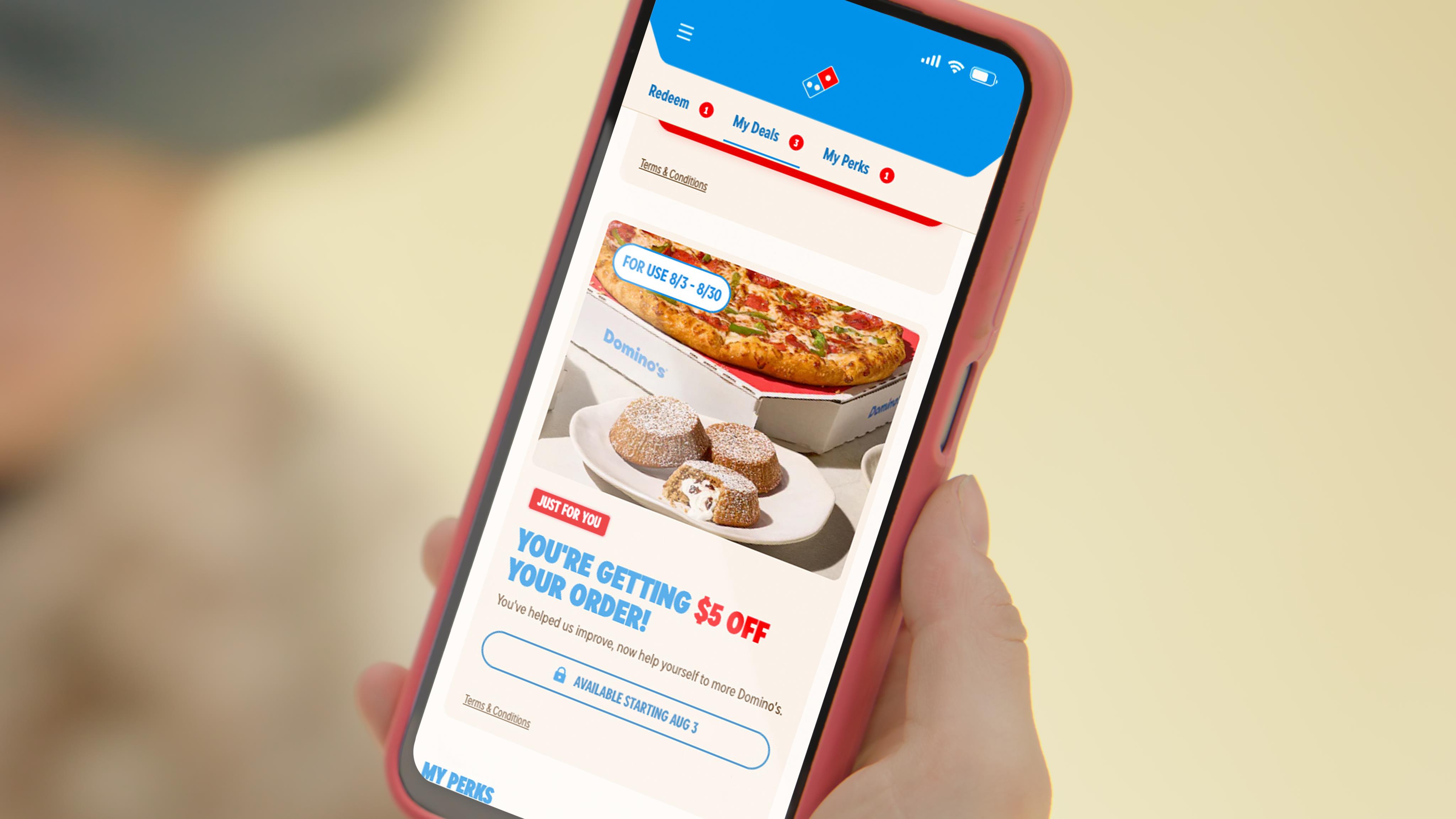 Domino’s pays diners to beta test its relaunched app, website