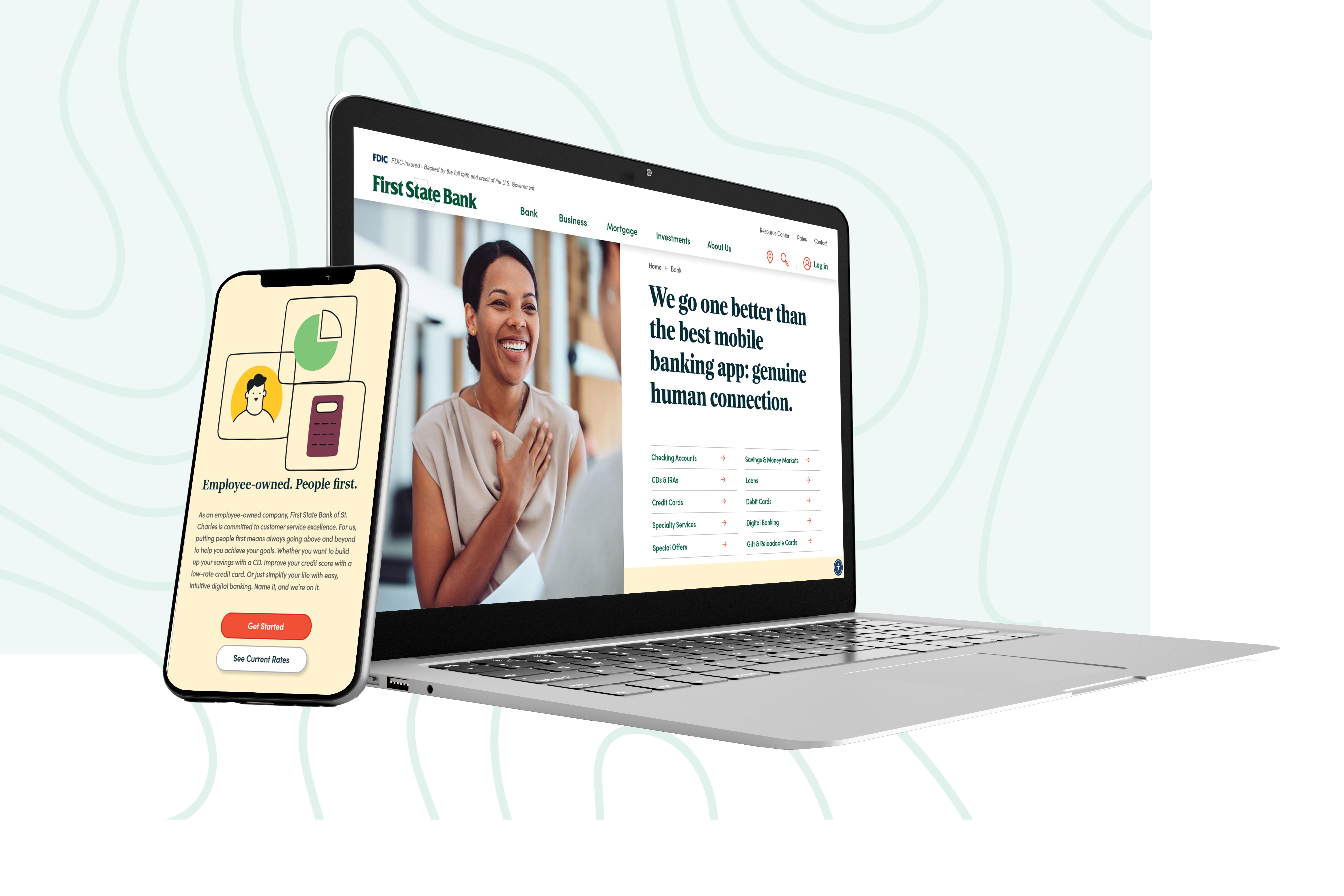 First State Bank of St. Charles Website Redesign