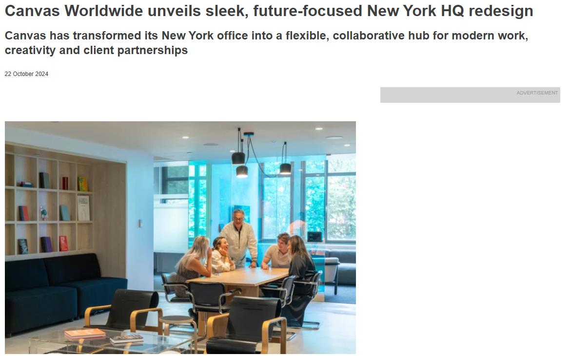 Canvas Worldwide unveils sleek, future-focused New York HQ redesign - News