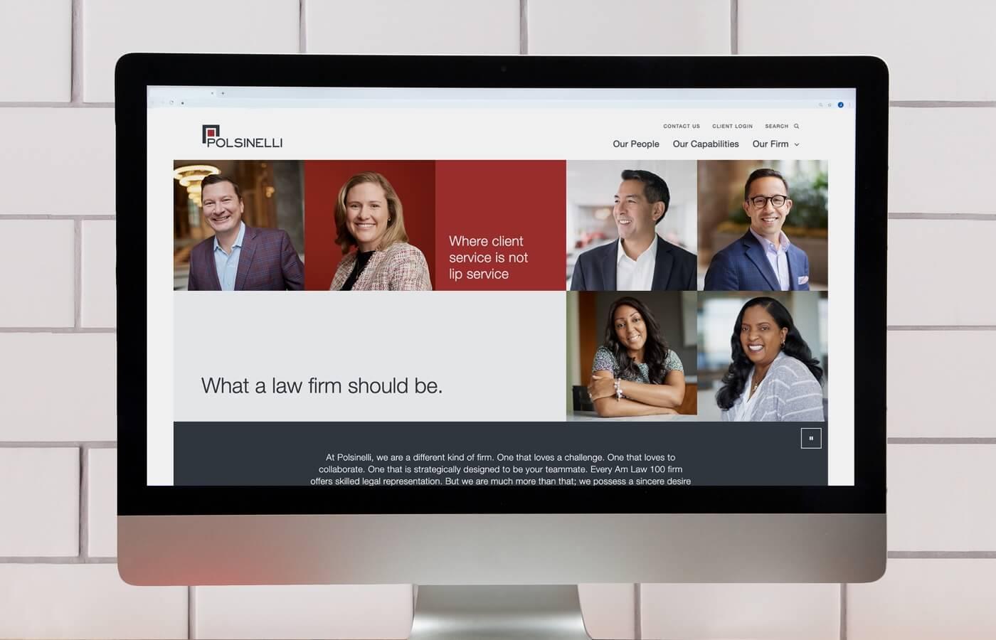Website for an Am Law 100 firm with over 1,100 lawyers located in 24 offices