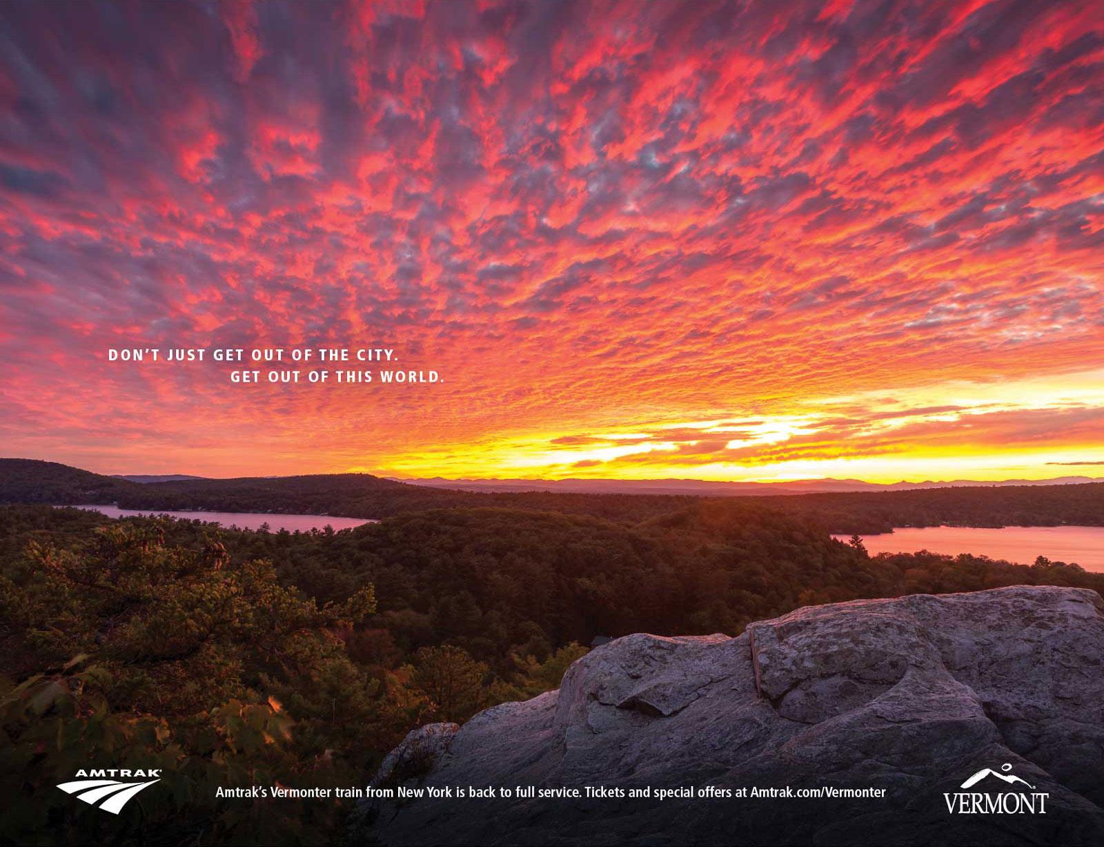 Escape to Vermont by train. 