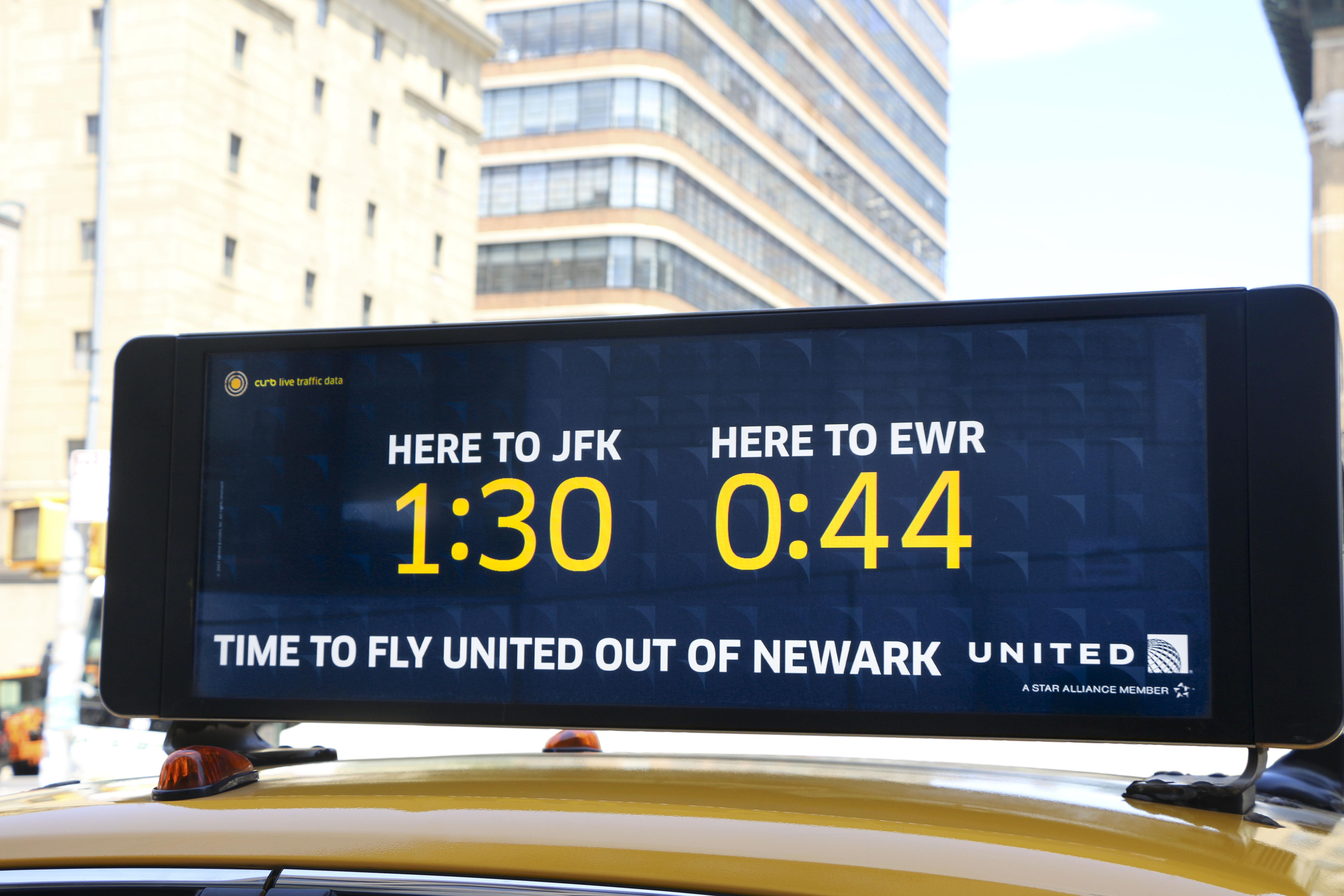 United Airlines uses real-time traffic data to prove that New Yorkers should fly out of Newark versus JFK
